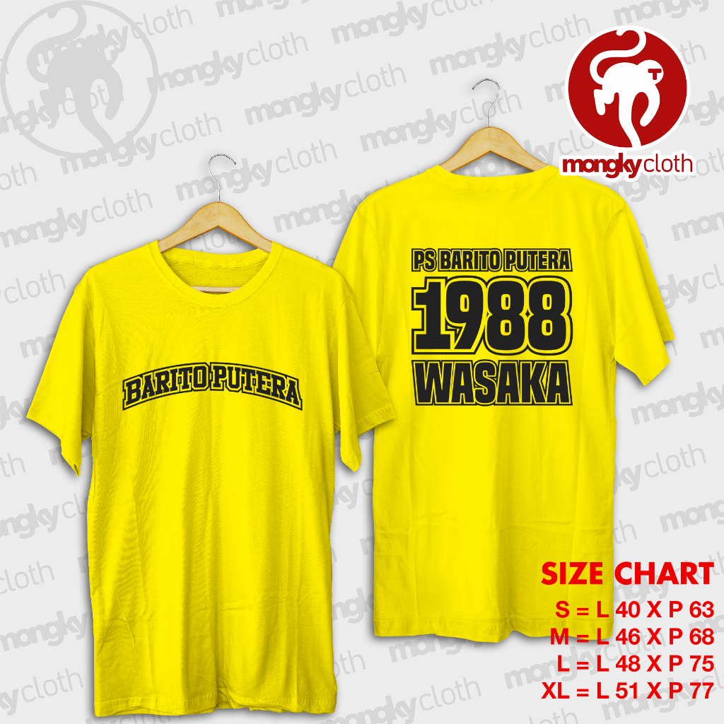 BAJU KAOS BARITO PUTERA 1988 WASAKA - KAOS SUPORTER BARITO PUTERA