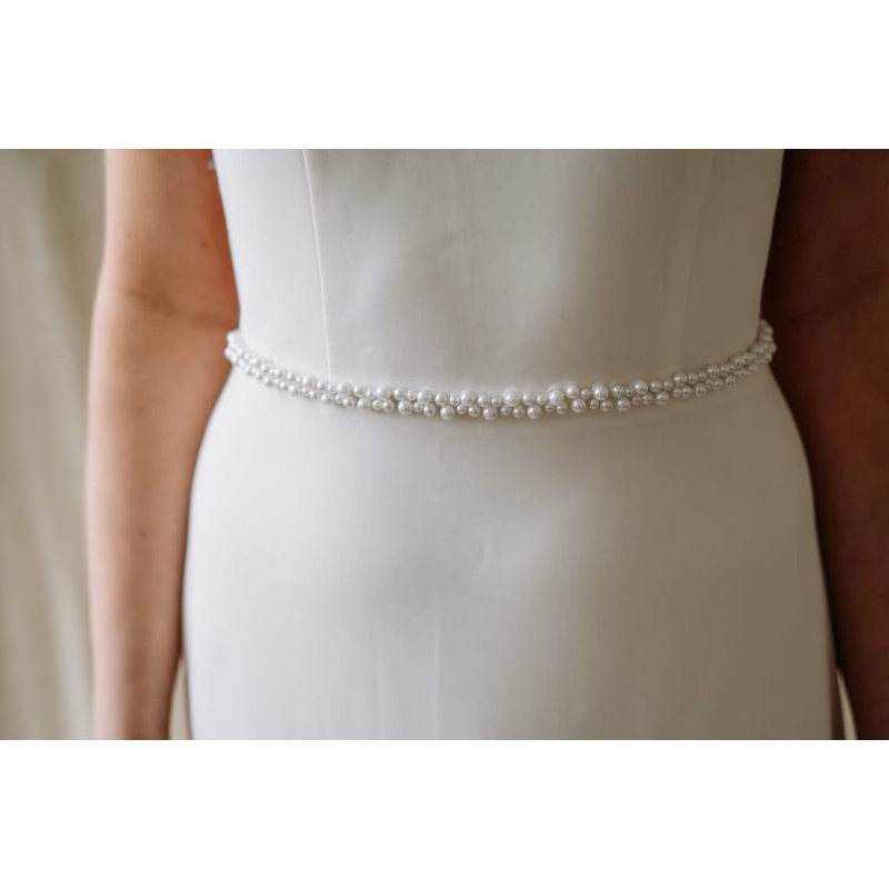 Belt Mutiara kecil Putih Pinggang Obi Sabuk