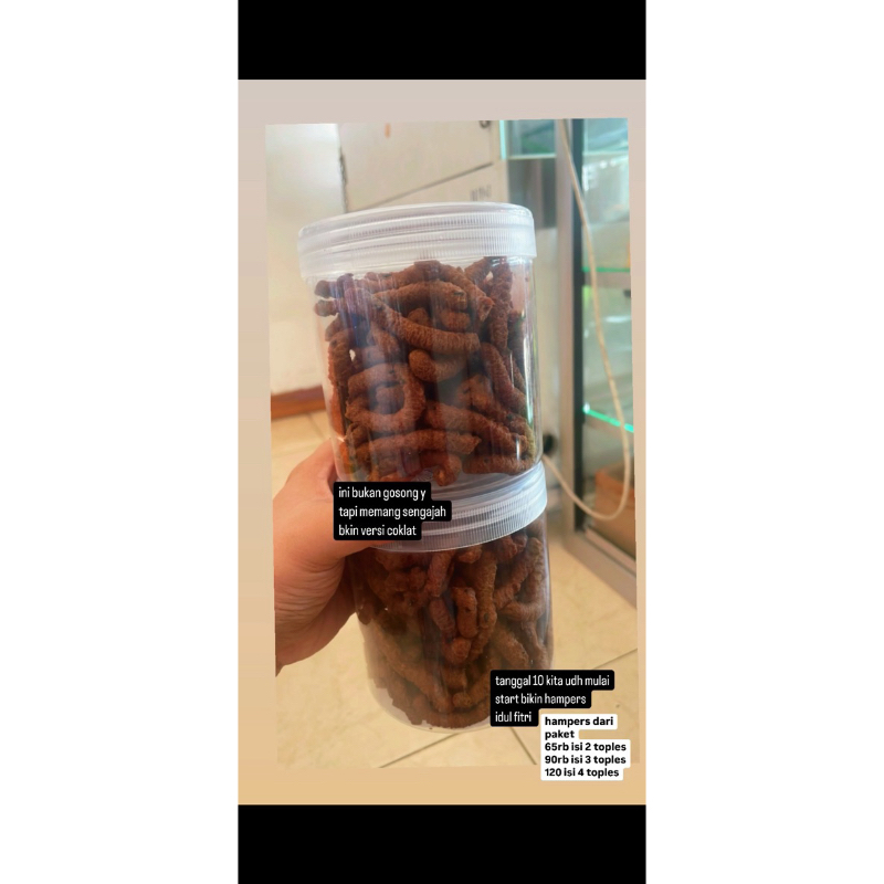 

snack ulat sutra coklat