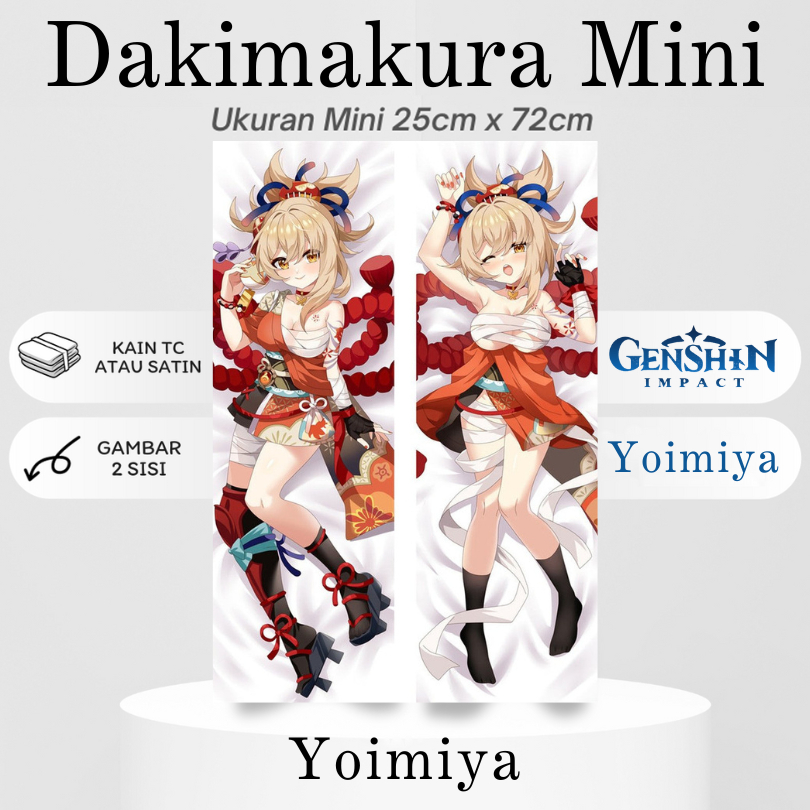 DAKIMAKURA MINI Genshin Impact YOIMIYA Bantal Anime Waifu Mini