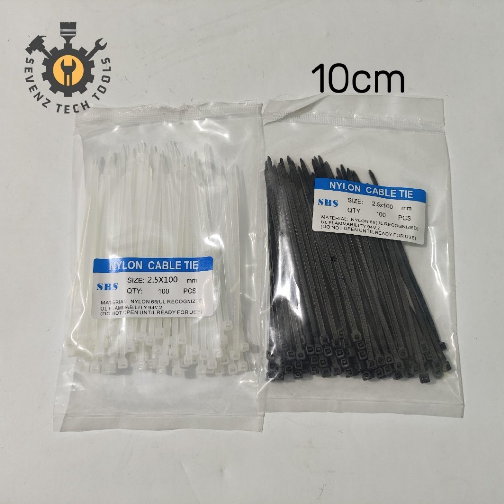 

SBS NYLON CABLE TIE / KABEL TIE / KABEL TIES 2.5X100MM (10CM)TEBAL DAN BAGUS