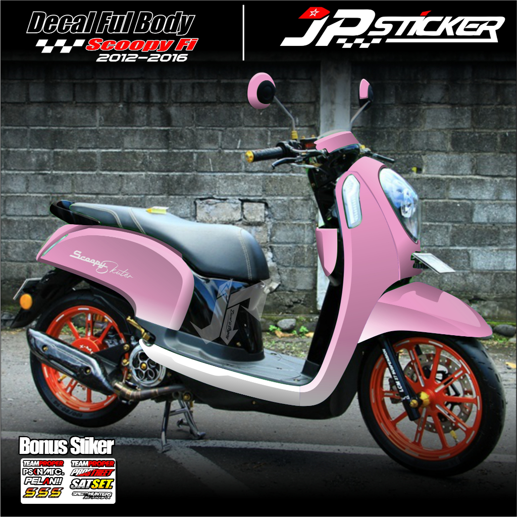 (COD) Decal Stiker HONDA SCOOPY FI LAMA 2013 2014 2015 2016 Stiker Skotlet Motor Scoopy FI Old JP02