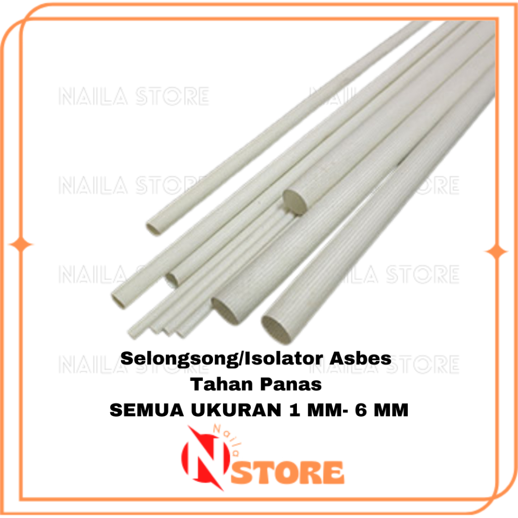 Selongsong Kabel Isolator Kabel Anti Panas Asbes Fiberglass Sleeve Berkualitas