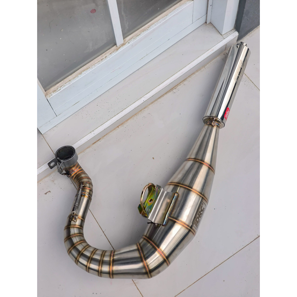 Knalpot Vespa Spartan/Px200/Excel Buang Kiri Khusus Stainless