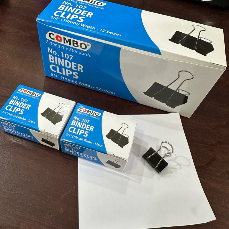 

Binder Clip / Klip / Penjepit Kertas Combo 107 ( 1 Box / 12 Pcs )