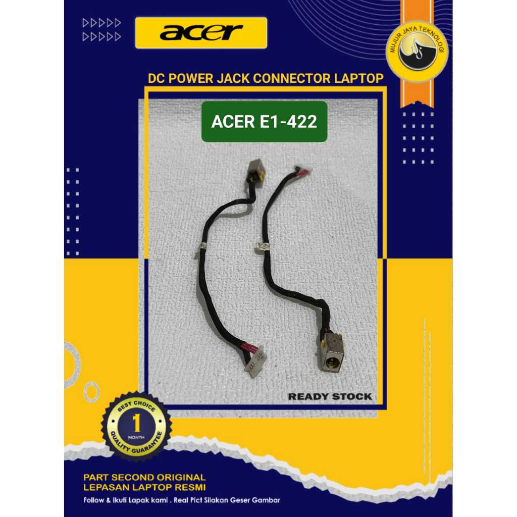 DC Power Jack Connector Konektor  Laptop Acer Acer E1-410  E1-422 E1-432 Original Second Normal