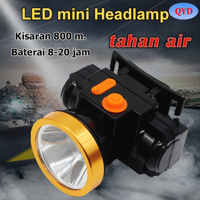 QYD Senter Kepala LED IPx4 Tahan Air 20 watt Mini HeadLamp 3000 lumens Q401