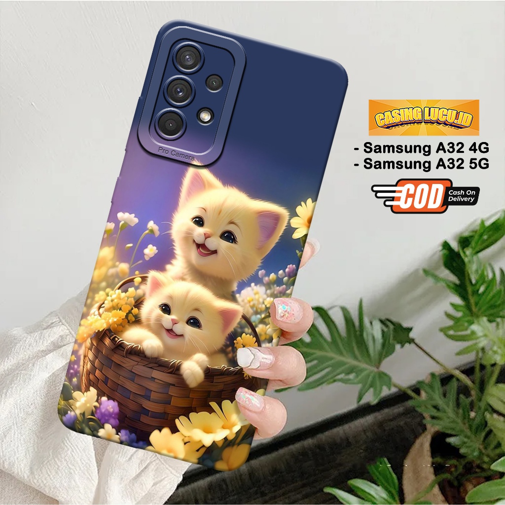 Case Samsung A32 4G / A32 5G - Fashion Case Kucing - Casing Hp Samsung A32 4G / A32 5G - Softcase Hp