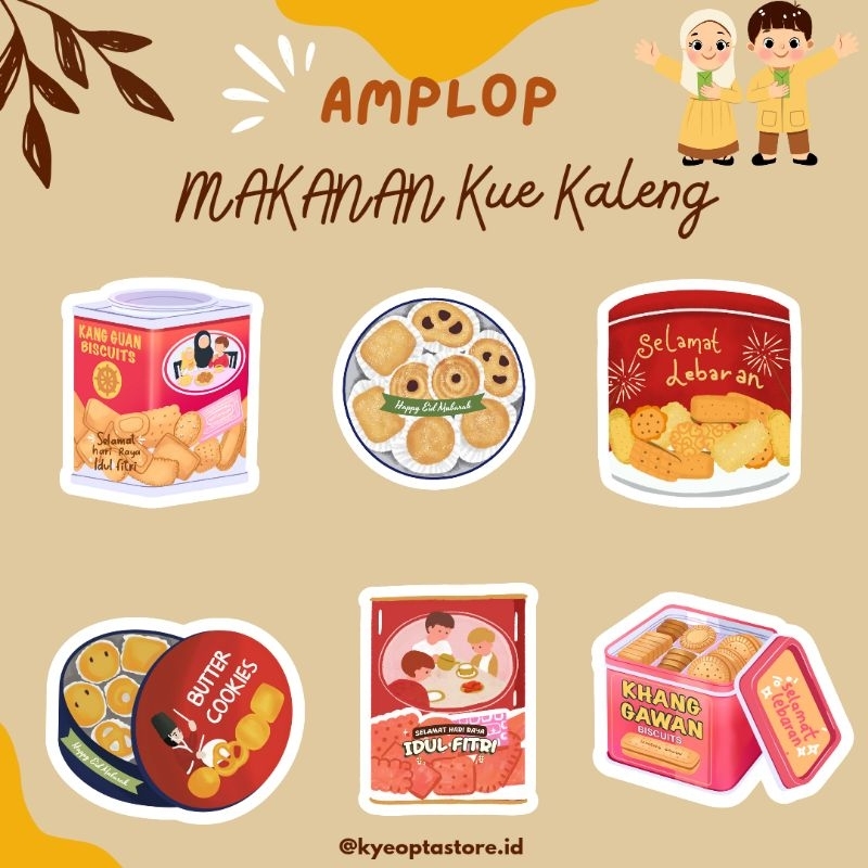 

(Isi 6) Amplop Lebaran 3 Dimensi makanan/Amplop makanan lebaran