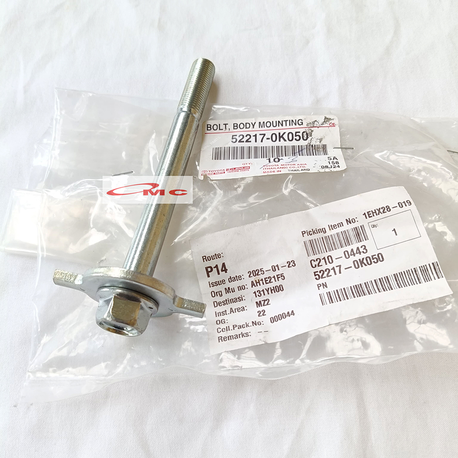 Baut Bolt Karet Body Mounting Original Toyota Kijang Innova Fortuner 52217-0K050 Baut Karet Mounting