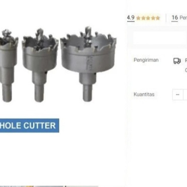 

Hole Saw TCT 45 mm Mata Bor Stainless Pelubang Hole Cutter Carbide