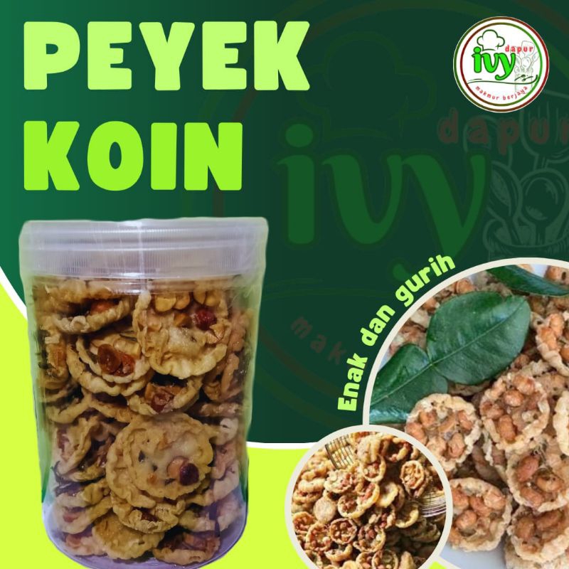 

Peyek Koin Kacang Tanah Daun Jeruk toples 800ml
