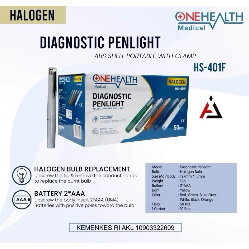 Penlight Halogen Onehealth / Senter Medis Onehealth