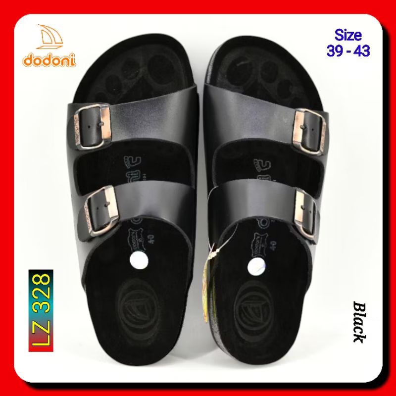Dodoni Lz,BU,NL 328 Sandal pria full kulit asli