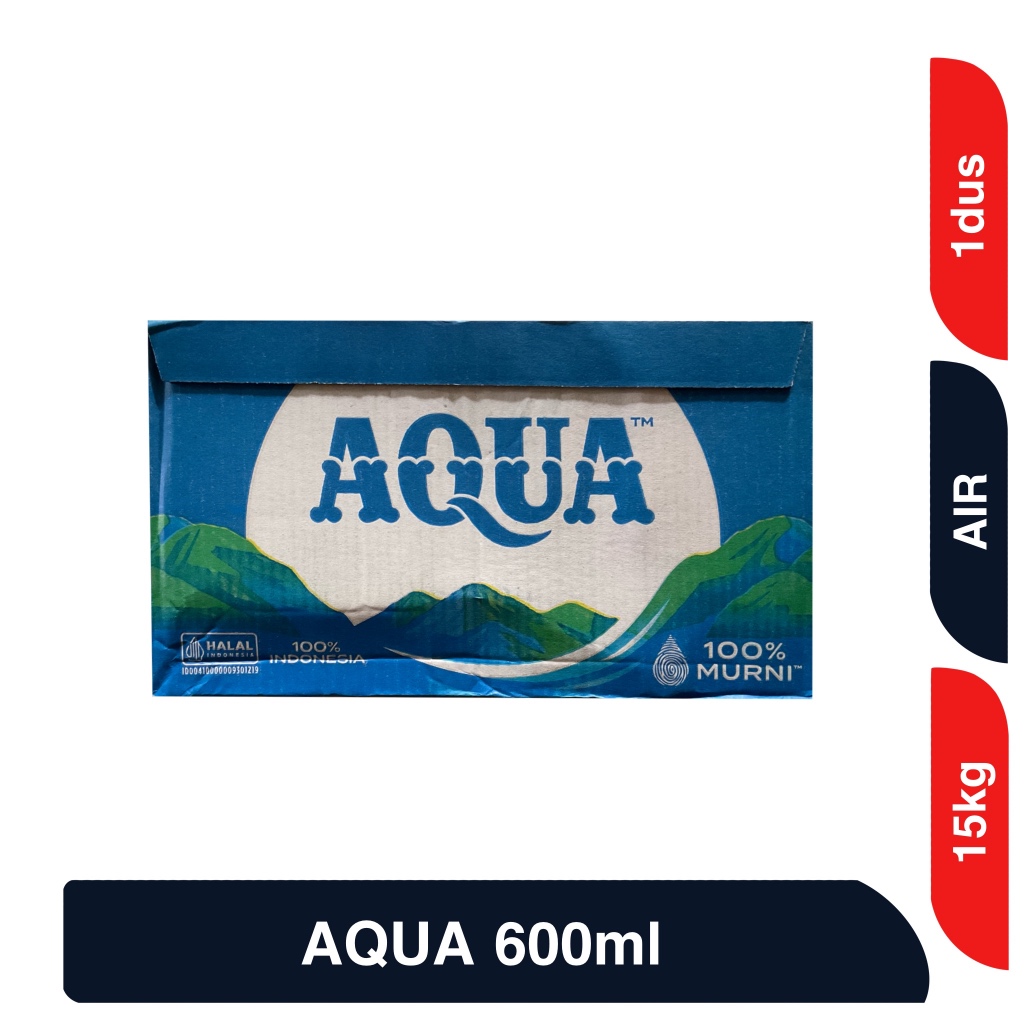 

Aqua botol tanggung 600ml 1dus isi 24