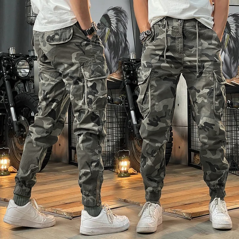 celana Joger pria loreng | jogger pants pria camouflage | Celana kargo loreng camo combat grey | CAR