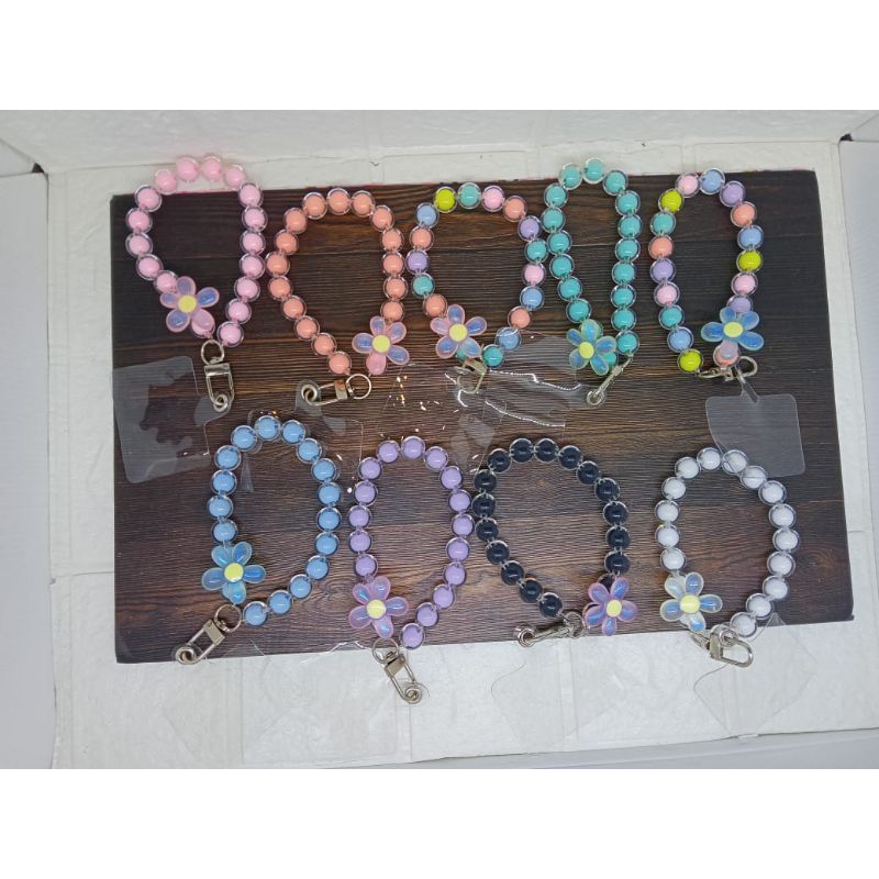Tali Gelang Hp mutiara kristal,Gantungan Hp lucu