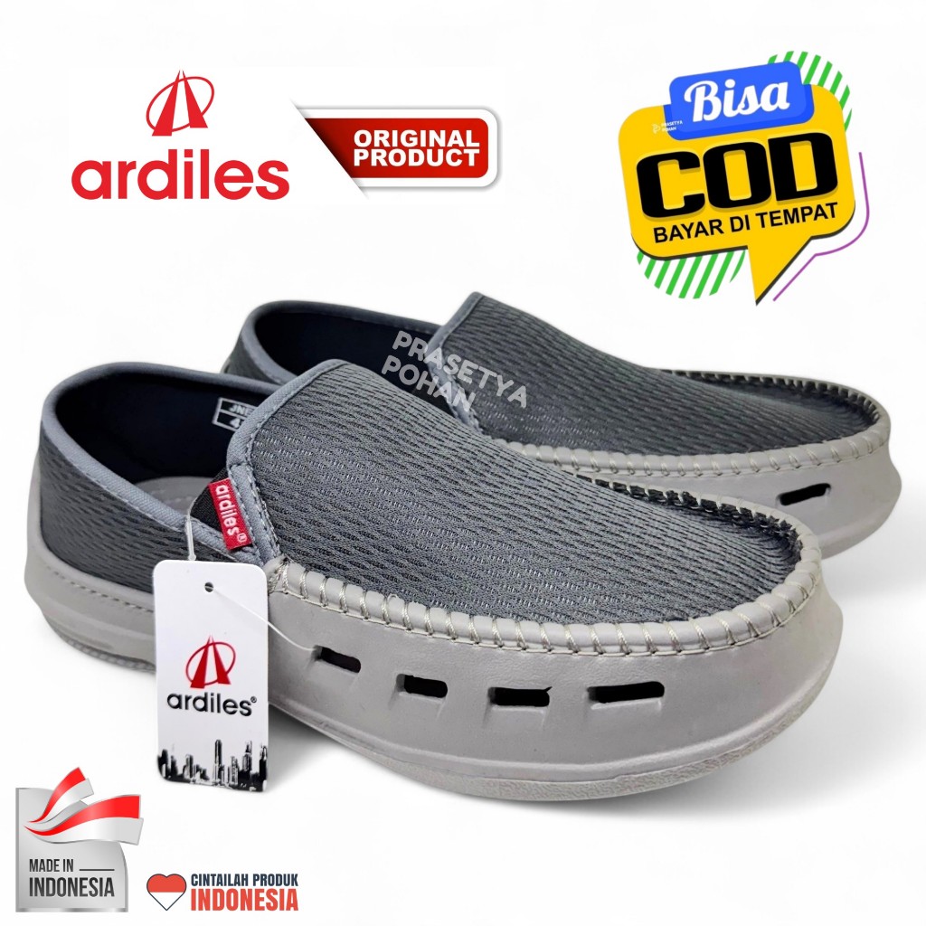 HEMAT SEPATU ARDILES SLIP ON PRIA HITAM ORIGINAL ARDILES - SEPATU ARDILES PRIA
