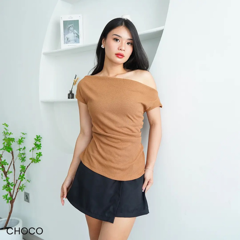 Asymetri Top Knit Ensley Sexy