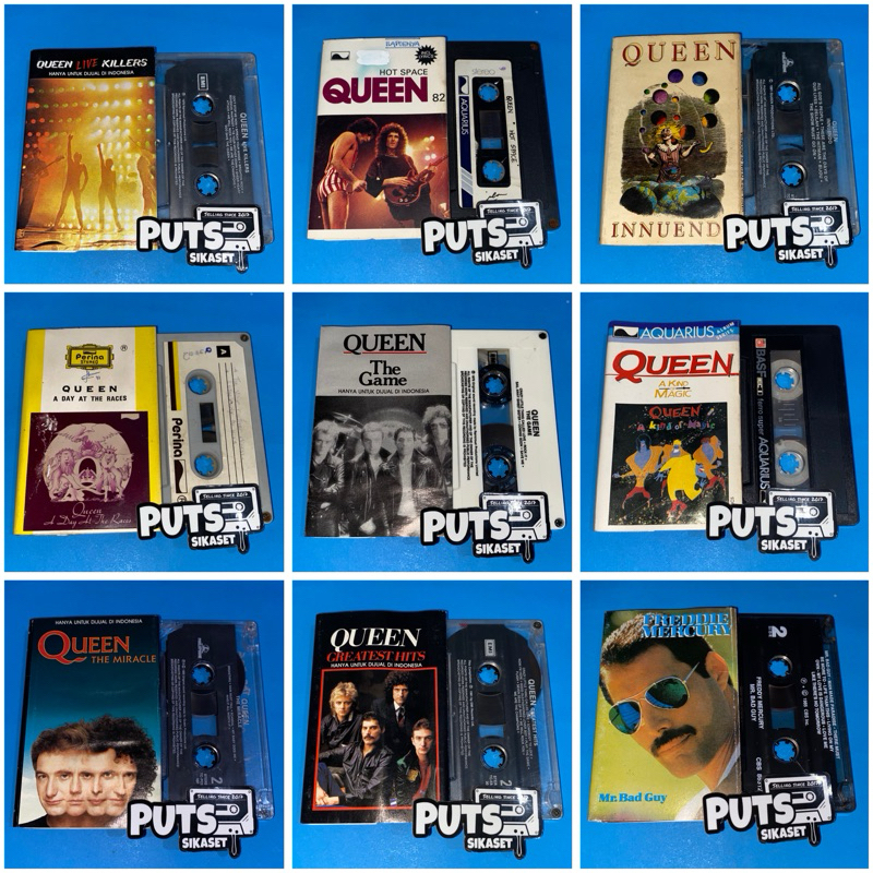 Kaset Pita Queen & Freddie Mercury - Berbagai Macam Album