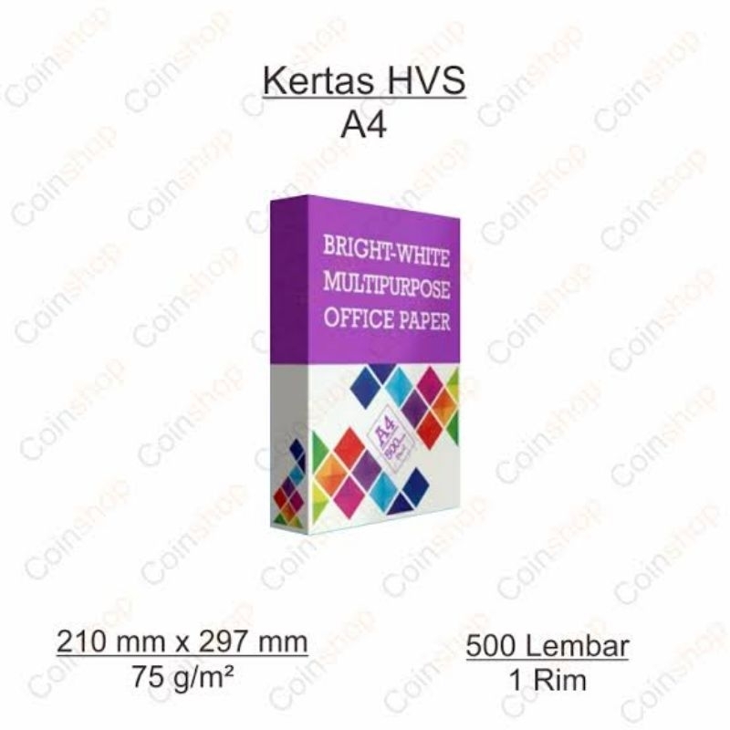 

Kertas HVS/kertas fotocopy/kertas polos 75gsm ( BMO )