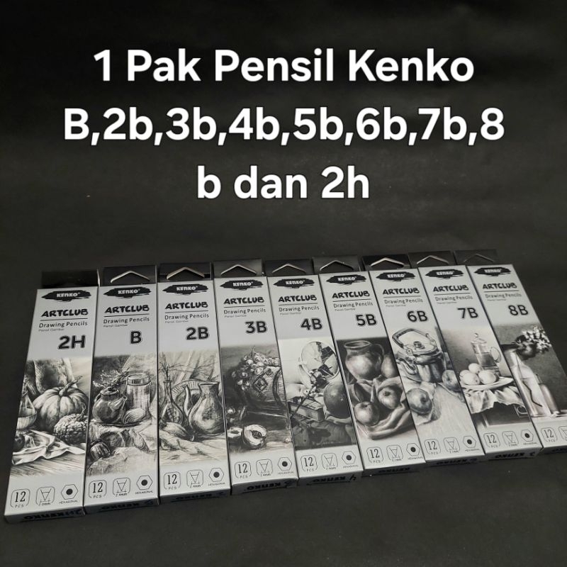 

1Pak Pensil Kenko B , 2B , 3B , 4B , 5B , 6B , 7B , 8B , Dan , 2H