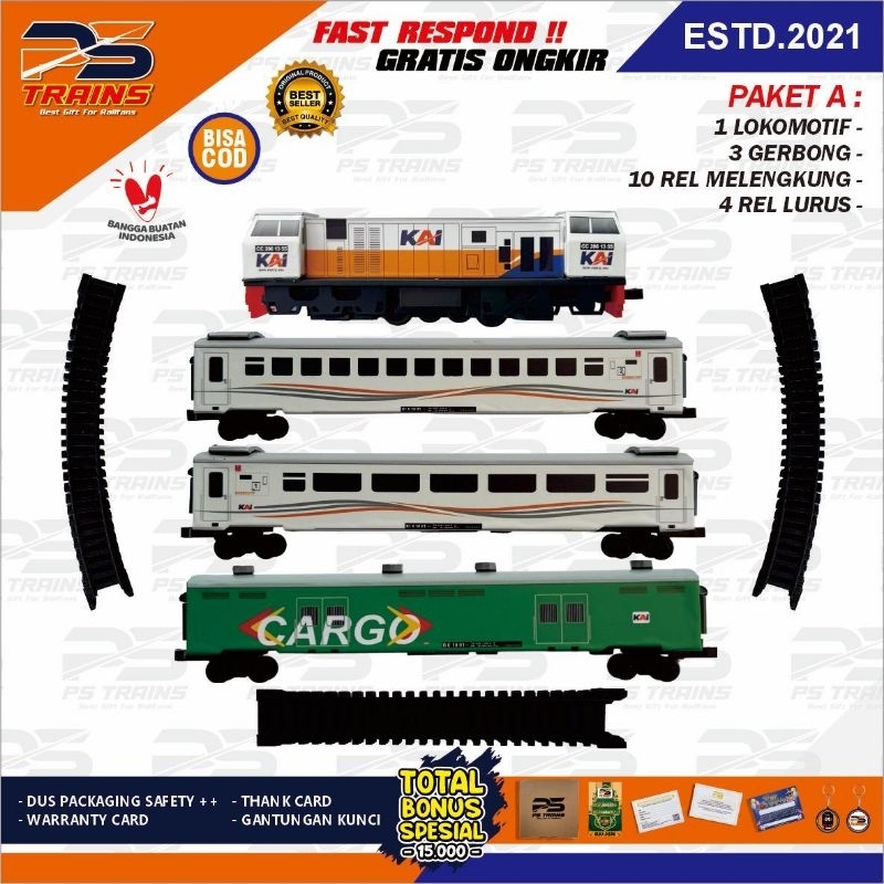[ MESIN ] MAINAN KERETA API INDONESIA, CC206 EKSEKUTIF NEW IMAGE 1
