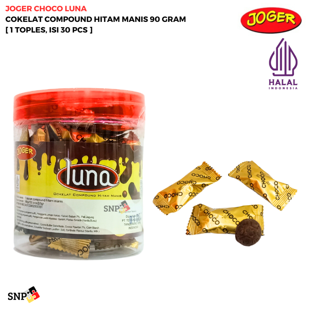 

JOGER CHOCO LUNA 90 GRAM [1 TOPLES, ISI 30 PCS]