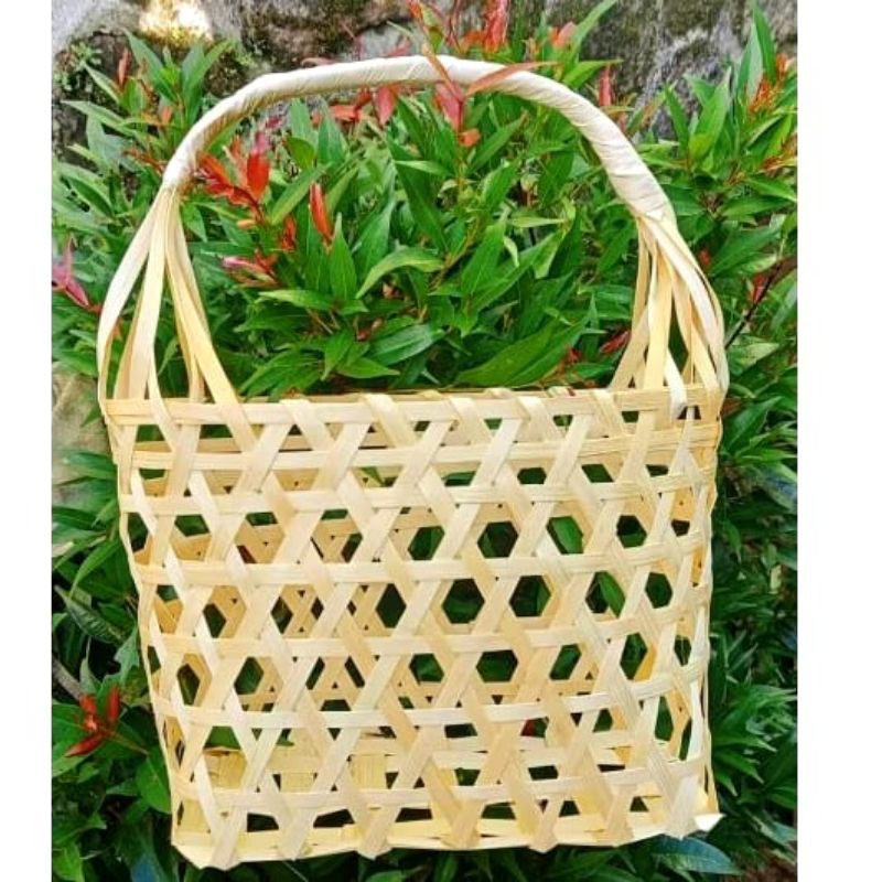 Tas keranjang bambu hampers/keranjang parsel lebaran idul fitri