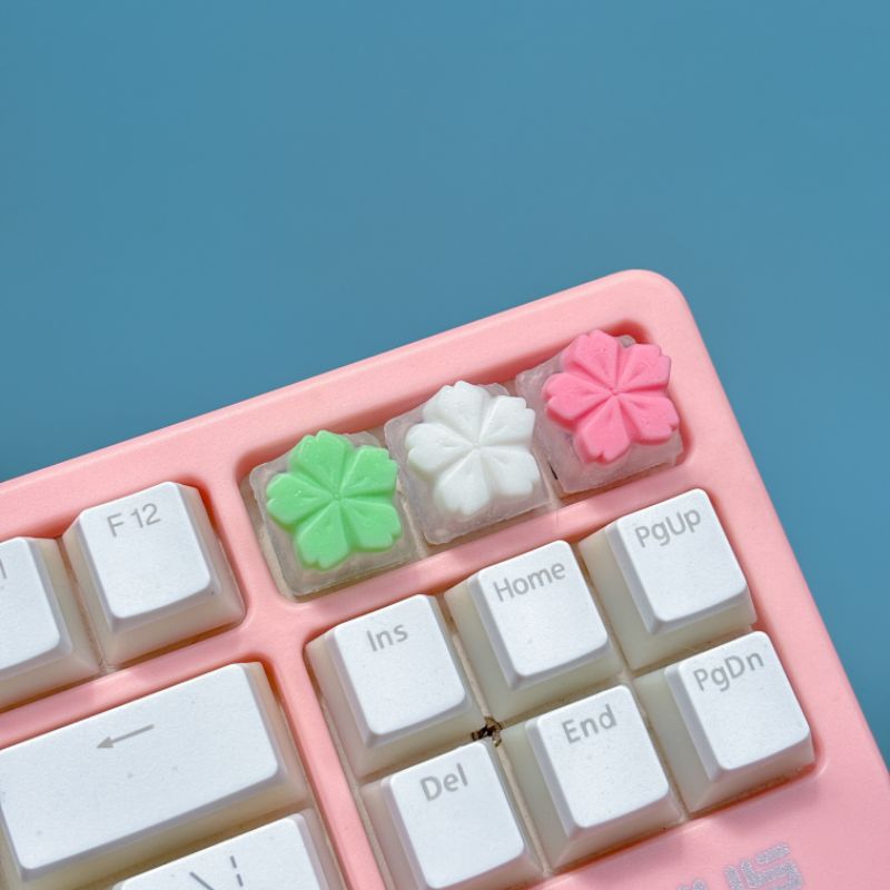 Keycaps Sakura Blossom // Keycap Resin// Keycap Custom
