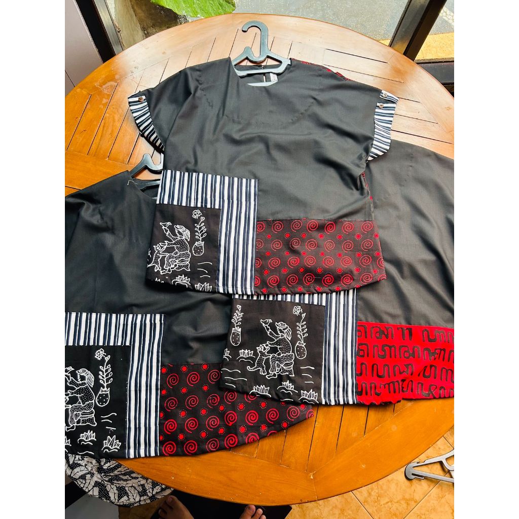 BLOUSE BATIK KOMBINASI POLOS MODEL TERBARU