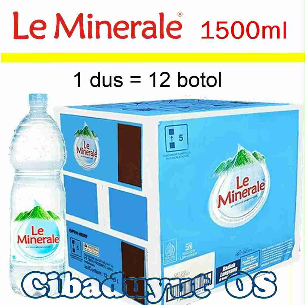 

LE MINERALE 1500ML 1 KARTON (12PCS) AIR MINERAL KHUSUS INSTAN GRAB GOSEND
