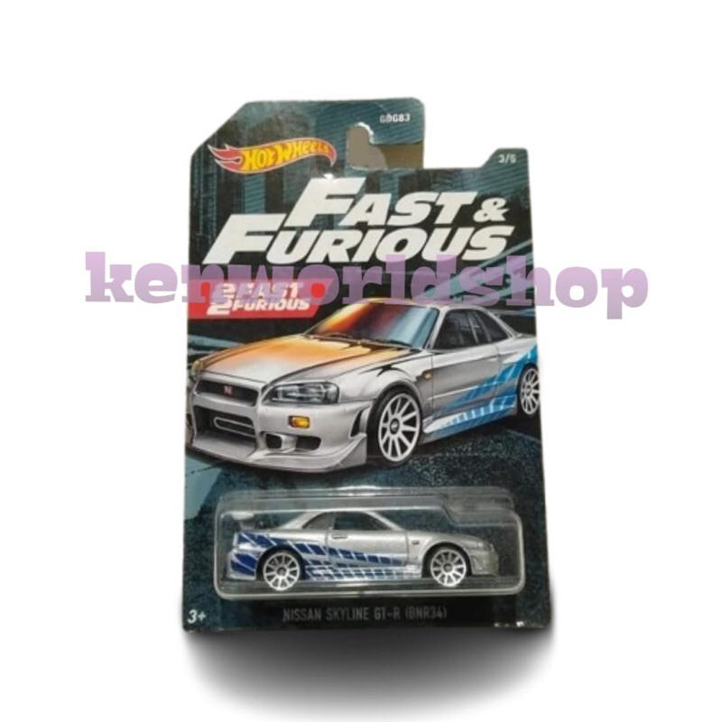 Hot Wheels Fast and Furious Nissan Skyline GT-R (BNR34)