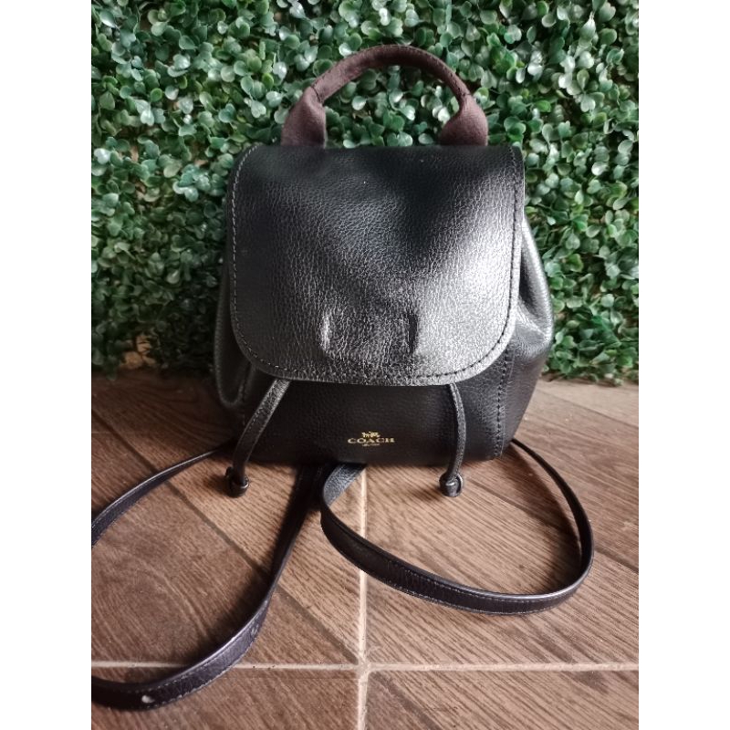 coach Derby backpack black preloved pl bekas second seken coc ransel