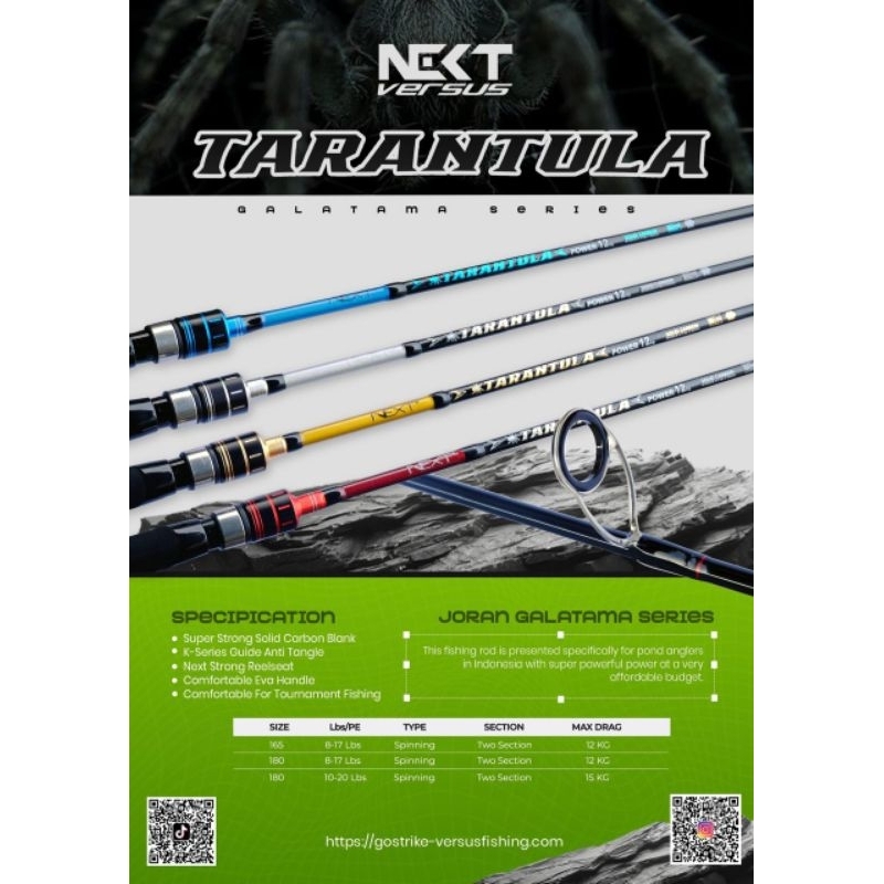 Joran spinning NEXT TARANTULA carbon solid 165cm