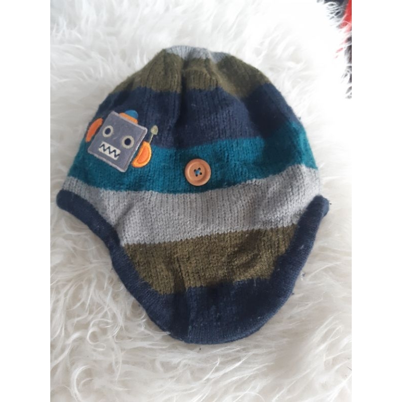 Topi hangat karakter Robot buat anak Bekas Second Preloved