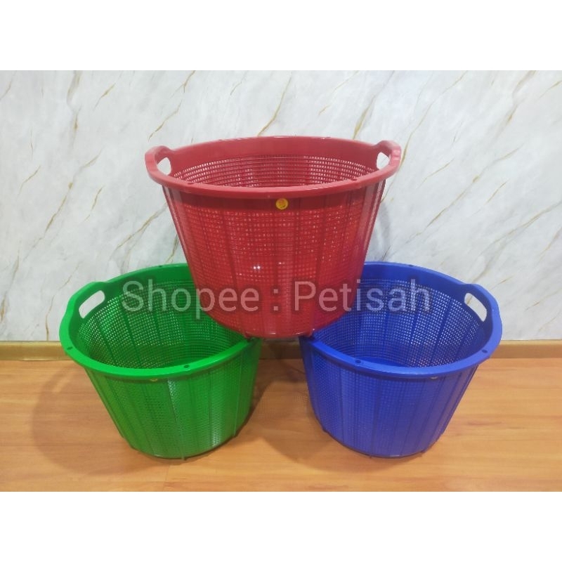 Keranjang Kalo Bulat Plastik GM K-4488 / Kalo Lubang Plastik Besar / Bakul Nasi / Keranjang Pakaian 