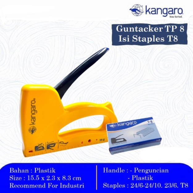 

KANGARO TP--8/Y Alat Stapler Tembak Gun Tacker