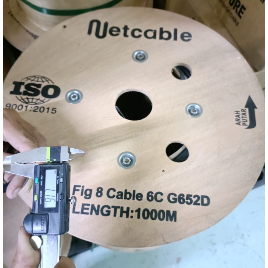 NETCABLE Kabel Fiber Optik FO Mini FIG8 Fig 8 Panjang 1000M 1KM 2 CORE 4 CORE 6 CORE