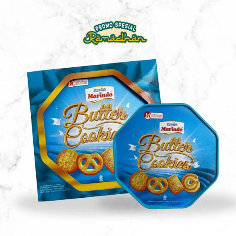 

marindo butter cookies 255g - butter cookies toples - wafer cokelat kaleng