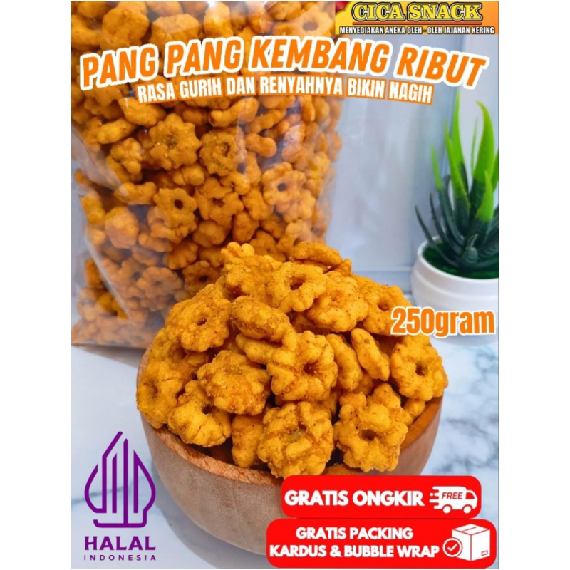 

Pang Pang Ribut Spesial Gurih Renyah 250gram - Snack Kembang Ribut Gurih