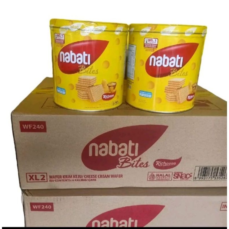 Richeese nabati cheese wafer kaleng 240 gram 1 dus
