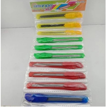 

Cutter Pisau Sedang Kecil Mini Warna-Warni Transparan Murah/Alat Potong Kater