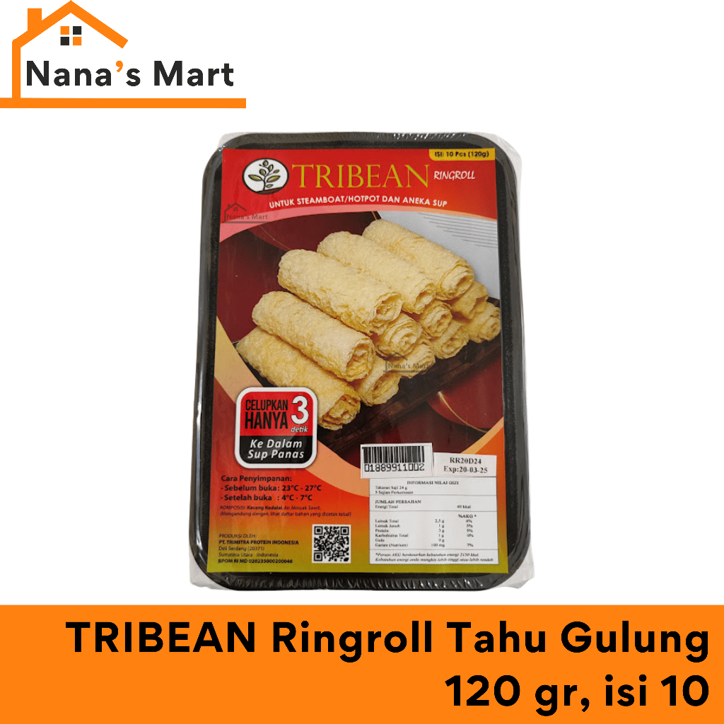 

TRIBEAN Ringroll Tahu Gulung isi 10, 120 gr
