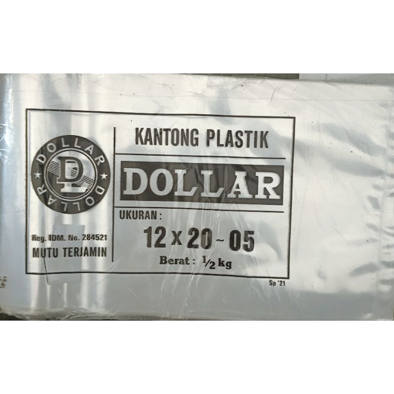 Kantong Plastik Dollar 9x20-05,12x20-05,12x25-05