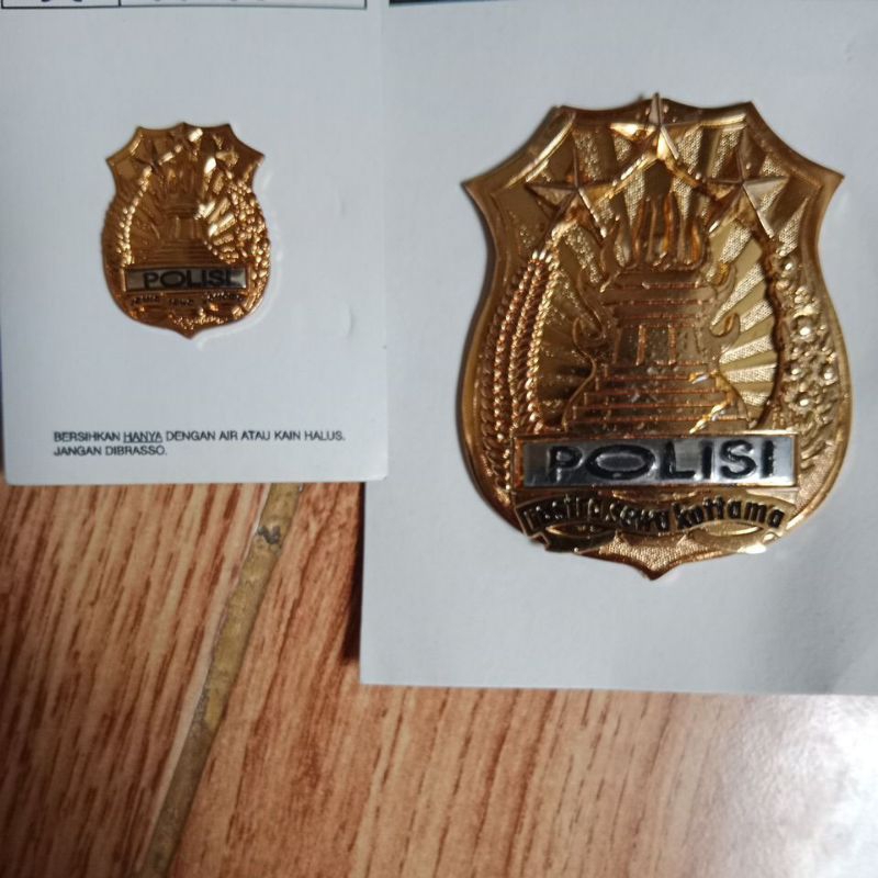 PIN LOGO KEWENANGAN POLRI KECIL dan BESAR