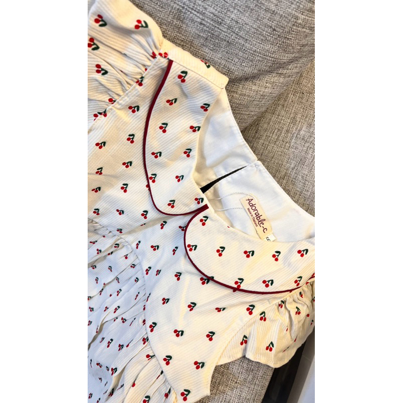 Monpetite Mycherry Ruby Dress Anak Perempuan 100% Bangkok