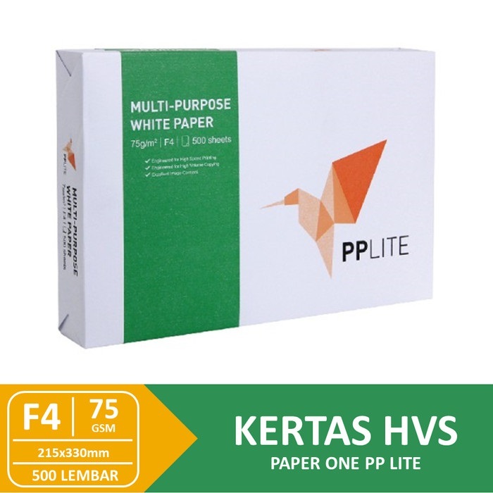 

PAPERLITE Kertas HVS F4 75 gram (1 Rim = 500lbr)