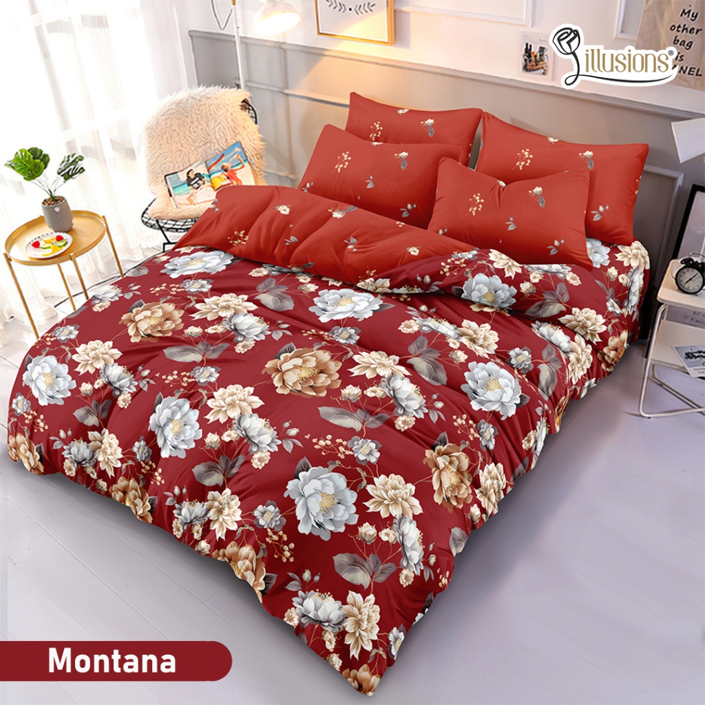 Bedcover Illusions + Sprei Rumbai King Size 180x200x20
