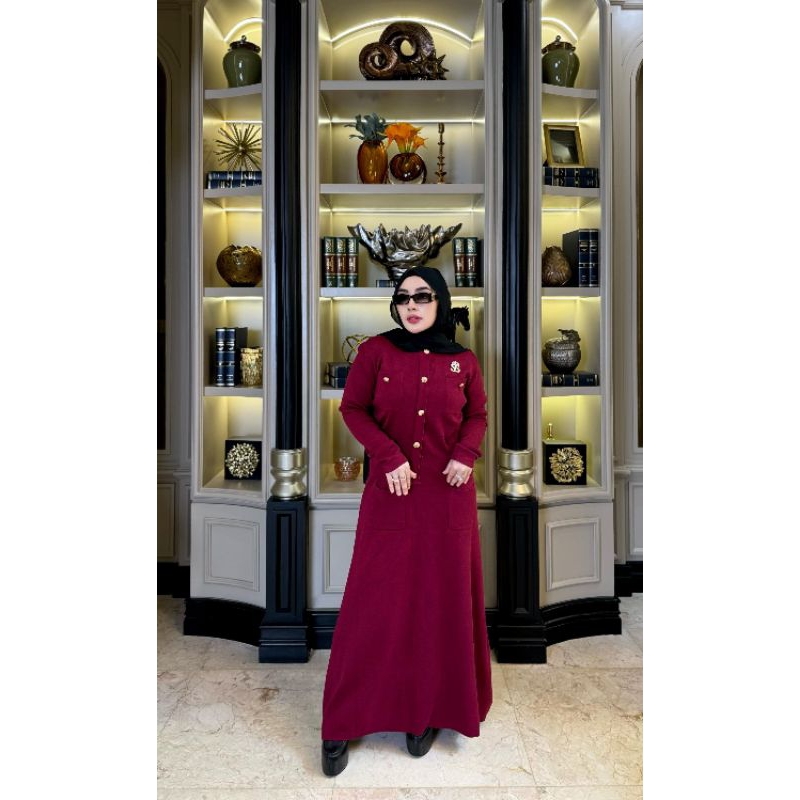 One Set Rok Rajut Polos Kancing by. Shella Saukia